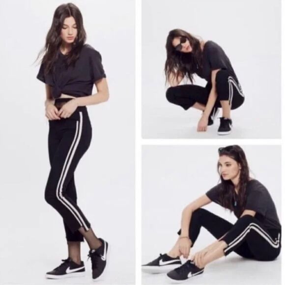 Mother The Insider Crop Step Fray Guilty Racer Stripe Jeans - Picture 5 of 14